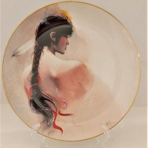 Feathered Hair Ties 1st in series Navajo Women Ozz Franca collectors Plate 4697